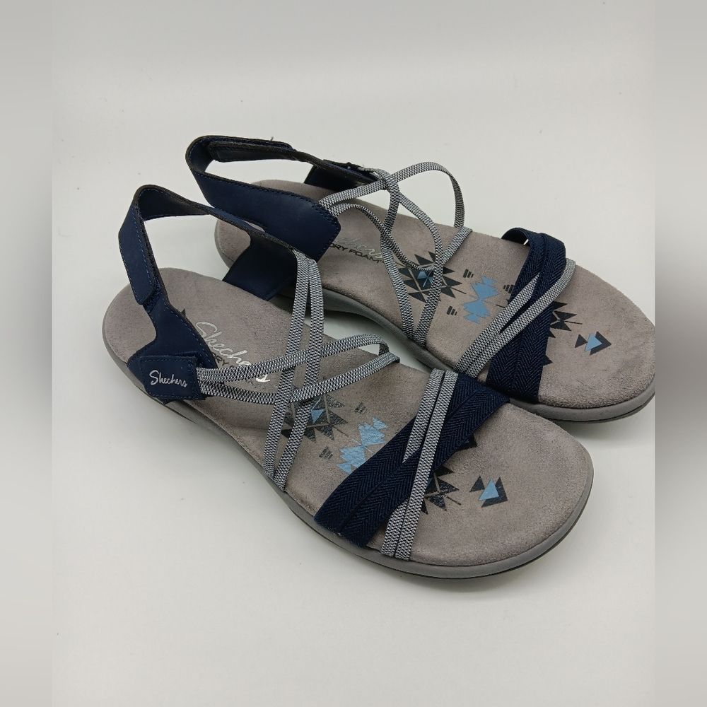 Skechers Navy and Gray Women's Sandals